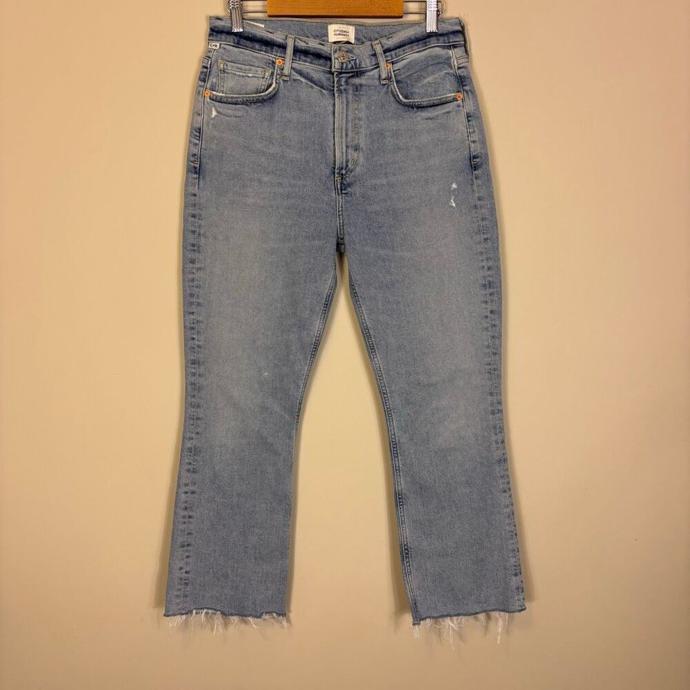Citizens of Humanity High Waisted Isola Wide Leg Cropped‎ Jeans 28